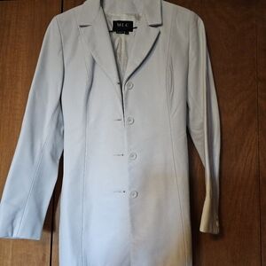 Gorgeous white leather coat